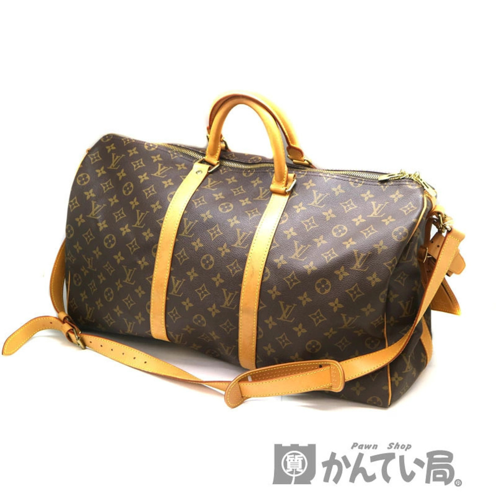 LOUIS VUITTON Keepall Bandoulire Monogram Canvas Brown Boston Bag Travel